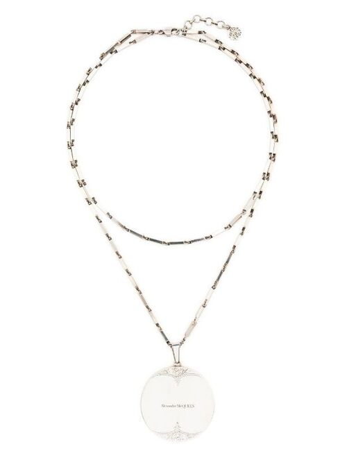 Alexander McQueen engraved-pendant necklace