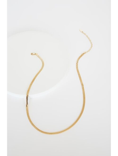 Lulus Remarkable View 14KT Gold Necklace