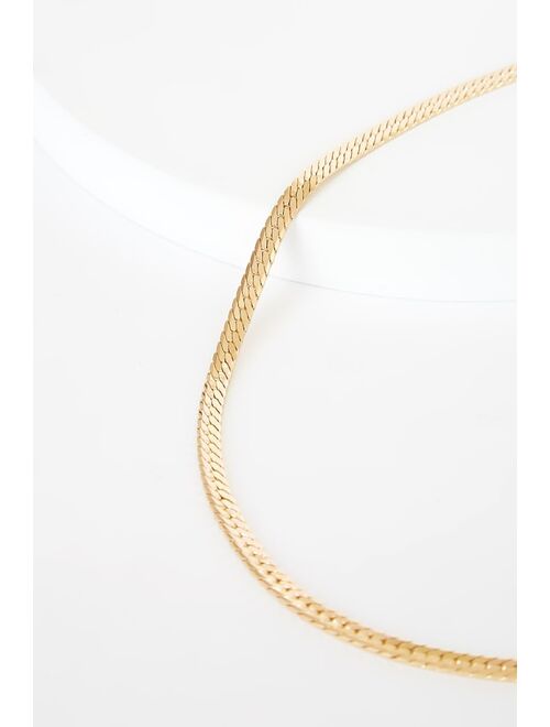 Lulus Remarkable View 14KT Gold Necklace