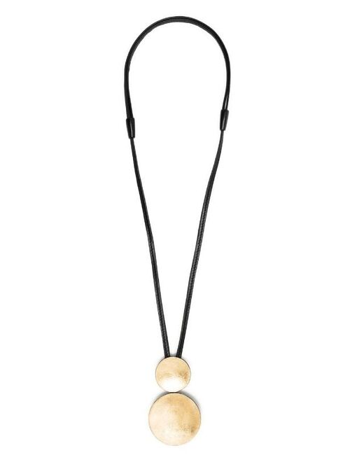 Monies wooden disc necklace