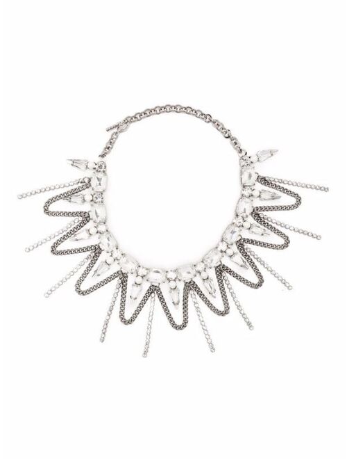 Alessandra Rich crystal-layered chocker necklace