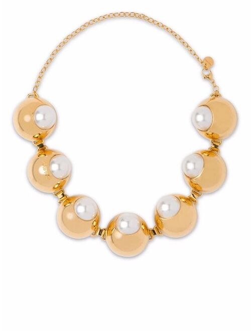 Miu Miu pearl bead choker necklace
