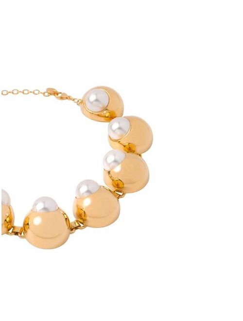 Miu Miu pearl bead choker necklace