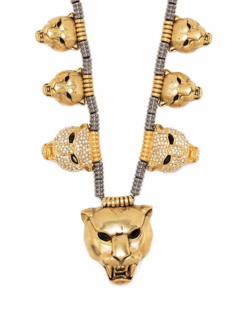 Roberto Cavalli tiger's head necklace
