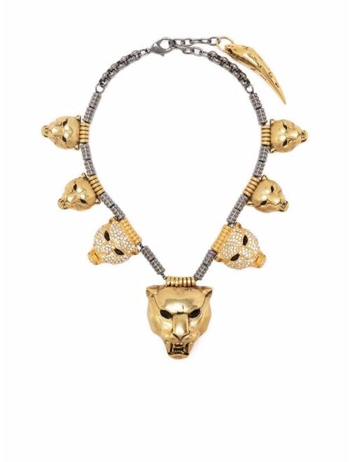 Roberto Cavalli tiger's head necklace