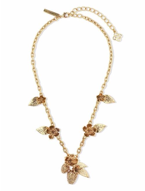 Oscar de la Renta floral strand necklace