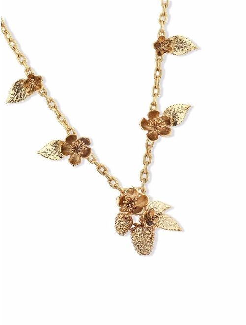 Oscar de la Renta floral strand necklace
