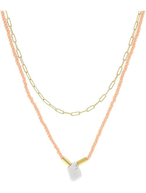 Madewell Canyon Stone Layer Pack Necklace