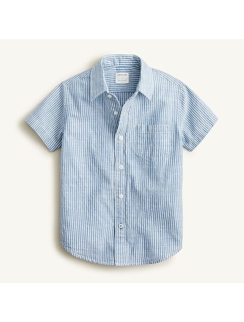 J.Crew Boys' short-sleeve button-up in classic stripe