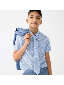 Boys' short-sleeve button-up in Liberty fabric