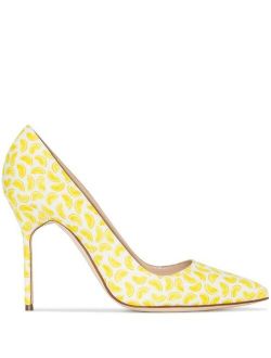 Manolo Blahnik lemon-print pumps
