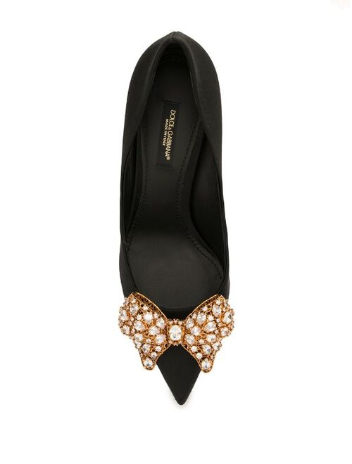 Dolce & Gabbana bow-detail satin pumps