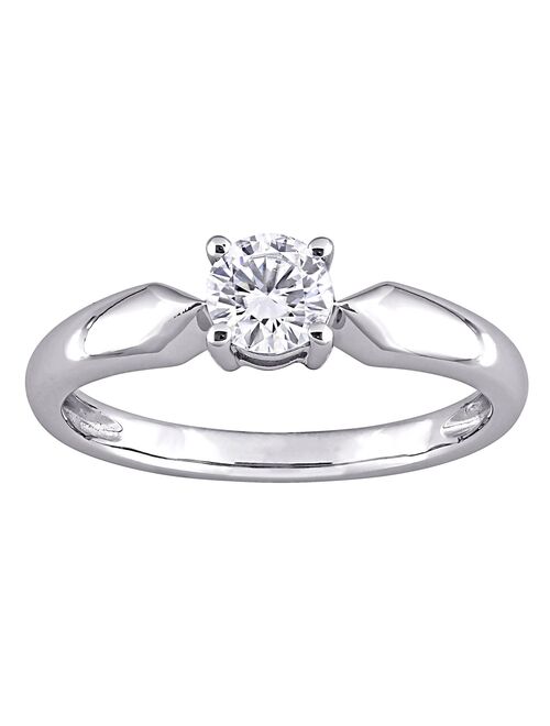 Stella Grace 14k White Gold 1/2 Carat T.W. Lab-Created Moissanite Solitaire Ring