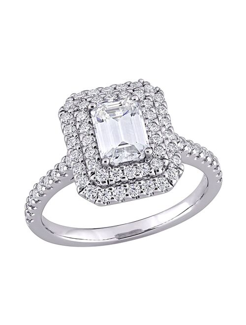 Stella Grace 10k White Gold 1 5/8 Carat T.W. Lab-Created Moissanite Halo Engagement Ring