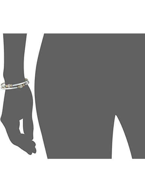 NINE WEST Women's Tri Tone Bangle Bracelet