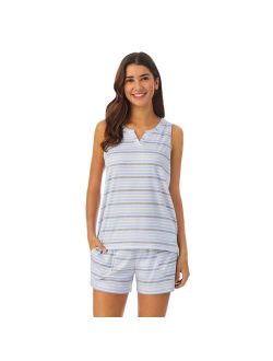 ® Far-Infrared Enhance Short Sleeve Pajama Tank Top & Pajama Shorts Sleep Set