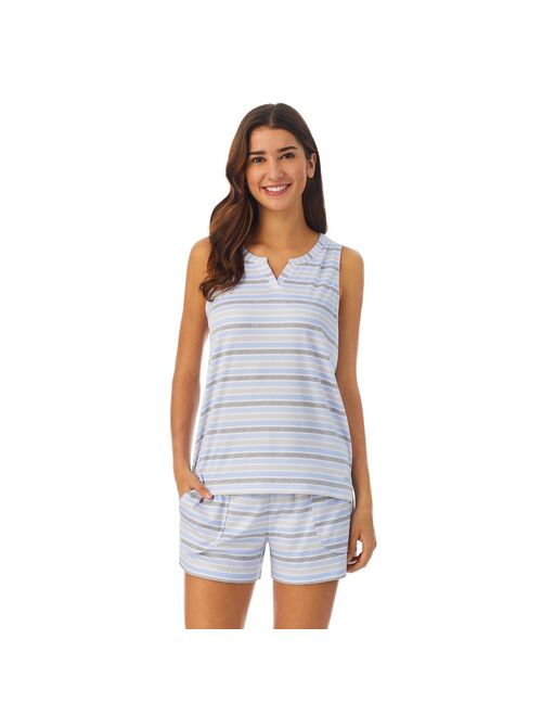 Women's Cuddl Duds® Far-Infrared Enhance Short Sleeve Pajama Tank Top & Pajama Shorts Sleep Set