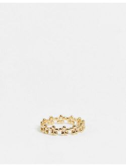 & Other Stories flower ring in gold
