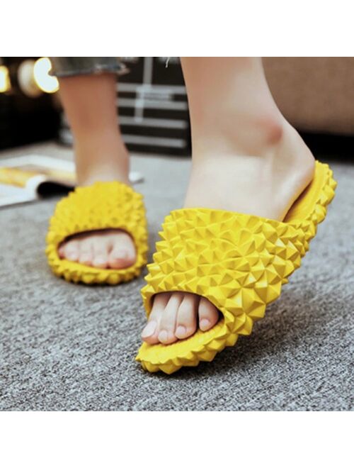 Rimocy Funny Durian Designer Slippers Women Summer 2022 Indoor Outdoor Flip Flops Female EVA Soft Sole Non-slip Bathroom Slides