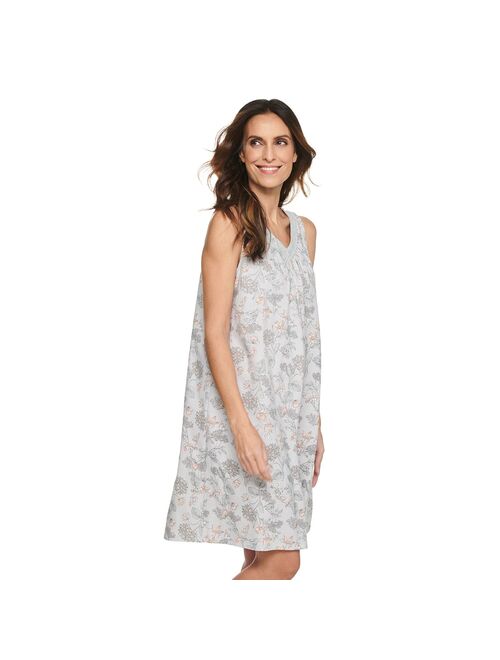 Women's Croft & Barrow® V-Neck Sleeveless Cotton Nightgown