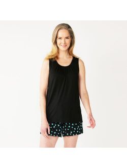 Petite Croft & Barrow Pajama Tank & Pajama Shorts Sleep Set