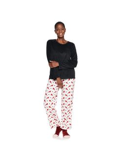 ® Velour Long Sleeve Pajama Top & Pajama Pants Set
