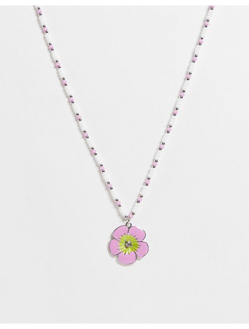 Reclaimed Vintage Inspired floral necklace