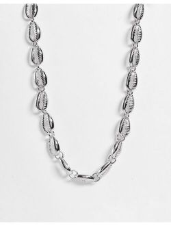 Inspired unisex metal shell necklace