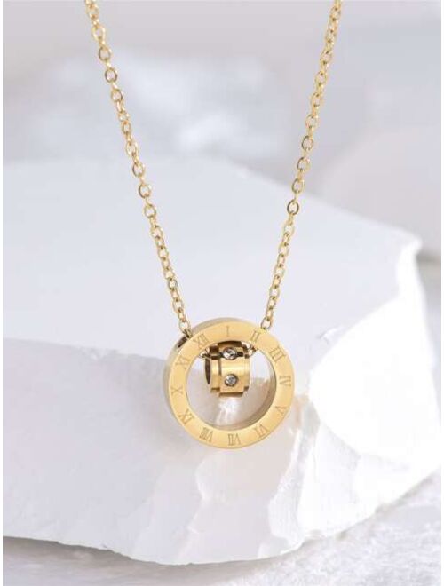Shein Round Charm Necklace