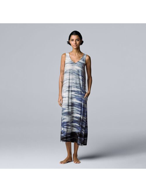 Women's Simply Vera Vera Wang Cozy Maxi Chemise