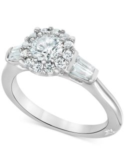 MARCHESA Diamond Halo Engagement Ring (1-1/4 ct. t.w.) in 18k White Gold