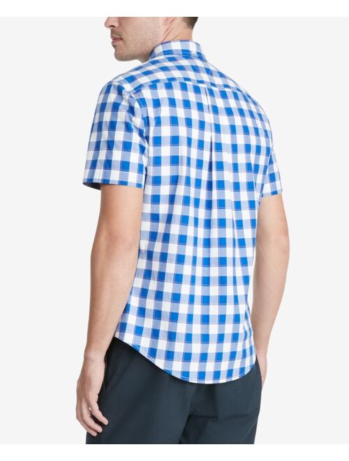 TOMMY HILFIGER Men's Check Classic Fit Short Sleeve Shirt