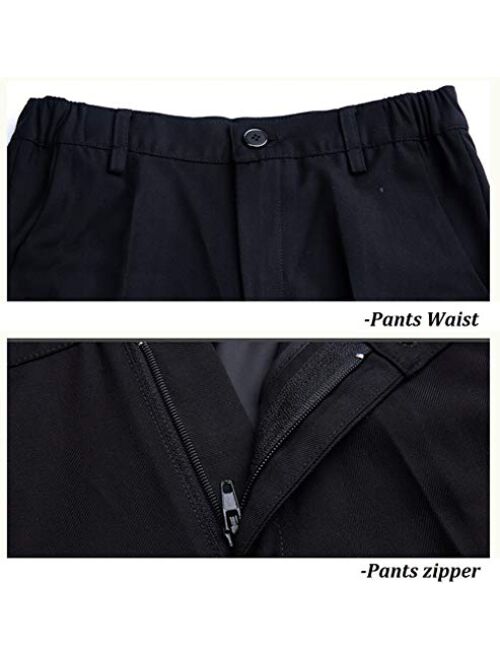 Lontakids 5Pcs Boys Suit Black Tuxedo Blazer Vest Bowtie Set Kids Formal Suits for Wedding Party