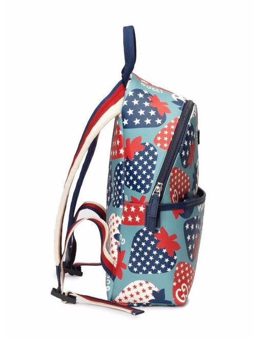 Gucci Kids strawberry star print backpack