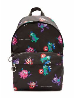 Off-White Kids monster-print backpack