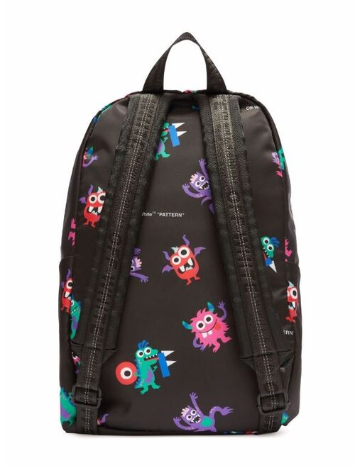 Off-White Kids monster-print backpack
