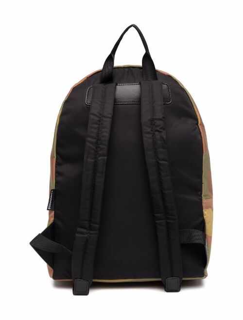 Dsquared2 Kids logo-embroidered camouflage backpack