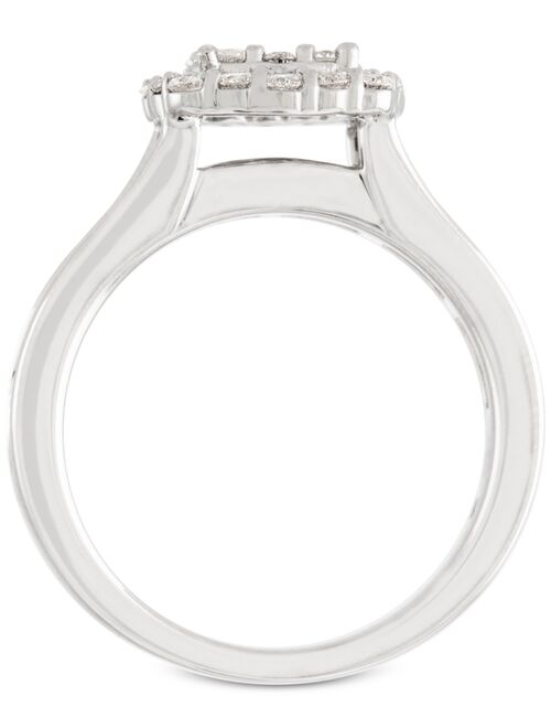 MACY'S Diamond Three-Piece Ring Set (2 ct. t.w.) in 14k White, Yellow and Rose Gold