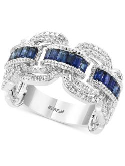 COLLECTION EFFY Sapphire (3/4 ct. t.w.) & Diamond (3/8 ct. t.w.) Statement Ring in 14k White Gold