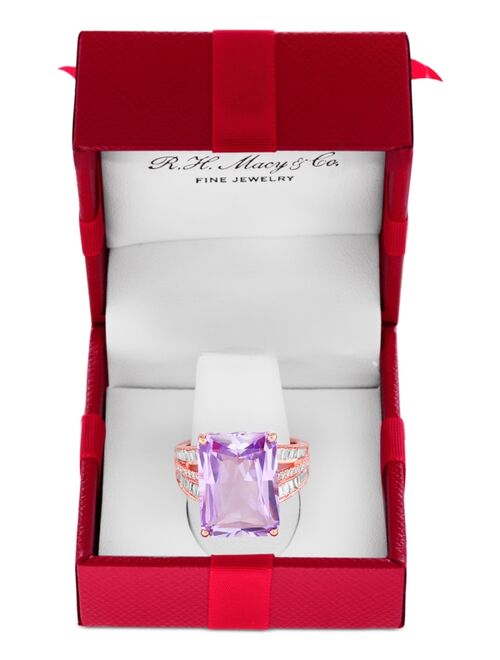 EFFY COLLECTION EFFY® Pink Amethyst (15-1/2 ct. t.w.) & Diamond (3/8 ct. t.w.) in 14k Yellow Gold (Also Available in Blue Topaz and Citrine)