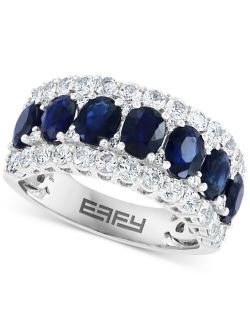 COLLECTION EFFY Blue & White Sapphire Ring (3-1/2 ct. t.w.) & Diamond (1/20 ct. t.w.) in 14k White Gold