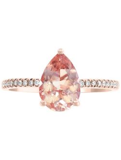 COLLECTION EFFY Morganite (1-1/2 ct. t.w.) & Diamond Accent Ring in 14k Rose Gold