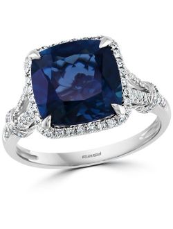 COLLECTION EFFY London Blue Topaz (5-1/3 ct. t.w.) & Diamond (1/4 ct. t.w.) Statement Ring in 14k White Gold