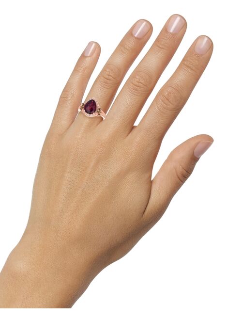 LE VIAN Pomegranate Garnet (3-3/4 ct. t.w.) & Diamond (1/5 ct. t.w.) Statement Ring in 14k Rose Gold