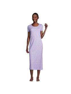 Supima Cotton Short Sleeve Midcalf Nightgown