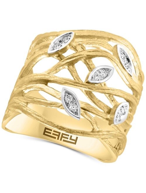 EFFY COLLECTION EFFY® Diamond Openwork Statement Ring (1/10 ct. t.w.) in 14k Gold
