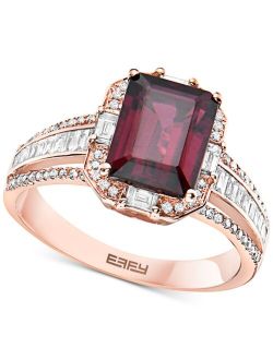 COLLECTION EFFY Rhodolite (2-7/8 ct. t.w.) & Diamond (3/8 ct. t.w.) Ring in 14k Rose Gold