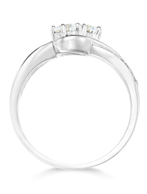 MACY'S Two Souls, One Love® Diamond Anniversary Ring (1/2 ct. t.w.) in 14k White Gold
