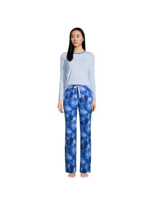 Women's Lands' End Knit Pajama Top & Pajama Pants Set