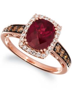 LE VIAN Creme Brulee® Raspberry Rhodolite (2-1/3 ct. t.w.) & Diamond (3/8 ct. t.w.) Ring in 14k Rose Gold